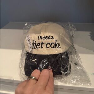 Black and Cream 'I Need a Diet Coke' Cap